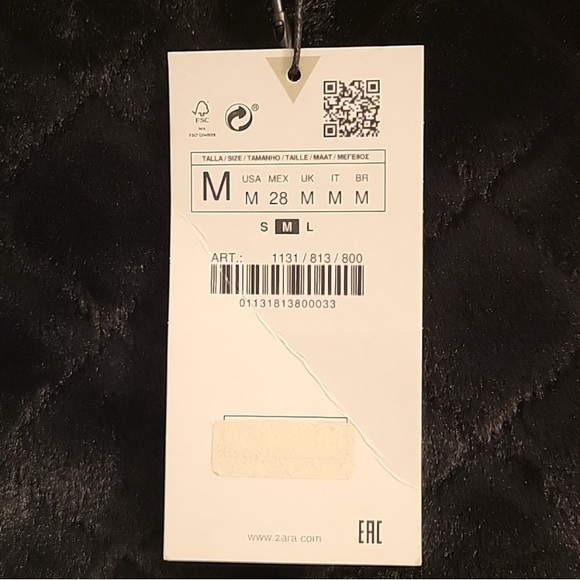 Zara Faux Fur Quilted Black Pullover - Picture 11 of 16